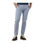 Lichtblauwe Casual-Chique Herenbroek Alberto , Blue , Heren