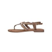 Taupe Kralen Sandalen Lazamani , Multicolor , Dames