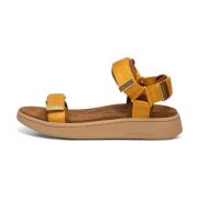 Flat Sandals Woden , Yellow , Dames