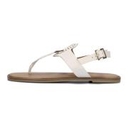 Beige Sandalen met Gouden Detail Inuovo , Beige , Dames