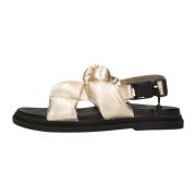 Gouden Leren Sandalen B12010 Inuovo , Yellow , Dames