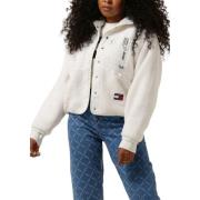Reversible Sherpa Jas Tommy Jeans , White , Dames