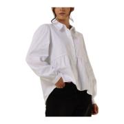 Effen Shirt Blouse Wit Levete Room , White , Dames