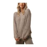 Goldie O-neck Sweater Camel Modström , Brown , Dames