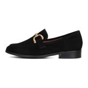 Zwarte Loafer met Gouden Kettingdetail Bibi Lou , Black , Dames