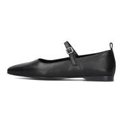 Zwarte leren ballerina Delia Vagabond Shoemakers , Black , Dames