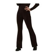 Metallic Stripe Flare Broek Colourful Rebel , Black , Dames