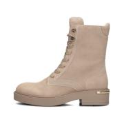 Beige Suède Veterboots Maeko Mexx , Beige , Dames