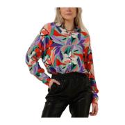 Big Flower Oversized Boyfriend Blouse Colourful Rebel , Multicolor , D...