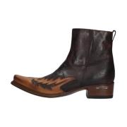 Bruine Cowboy Boots met Vlam Patroon Sendra , Brown , Heren