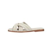 Elegante Leren Dames Slippers Shabbies , White , Dames