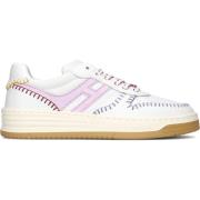 Lage Sneakers met Kleurrijke Details Hogan , White , Dames