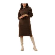 Bruine Midi Jurk Bradlie Moves , Brown , Dames