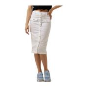 Witte Midi Rok Colar Snug Fantasy Liu Jo , White , Dames