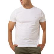 Heren Polo T-shirt Core Stretch Slim C-neck Tommy Hilfiger , White , H...