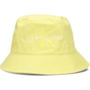 Monogram Bucket Hat Geel Textiel Calvin Klein , Yellow , Dames