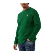 Ribgebreide wolmix ronde hals trui Scotch & Soda , Green , Heren