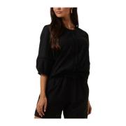 Zwarte Blouse Mscherendia 2/4 Trendy Stijl Moss Copenhagen , Black , D...