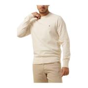 Casual Crew Neck Sweater Tommy Hilfiger , White , Heren