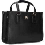 Zwarte Monotype Mini Tote Tas Tommy Hilfiger , Black , Dames