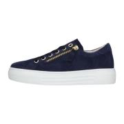 Lage Sneakers Donkerblauw Suède Gabor , Blue , Dames