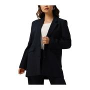 Navy Relaxed Blazer Selected Femme , Blue , Dames