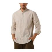 Beige Linnen Shirt met Band Selected Homme , Beige , Heren