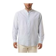 Heren Overhemden Slhregnew-linen Shirt Ls Band Selected Homme , Blue ,...