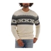 Heren Gebroken Wit Crew Neck Trui Selected Homme , Multicolor , Heren