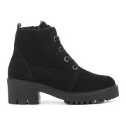 Zwarte Suède Schoenen Waldläufer , Black , Dames