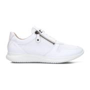 Witte lage sneakers met rits Hartjes , White , Dames