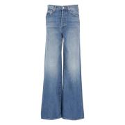 Blauwe Katoenen Jeans voor Vrouwen Mother , Blue , Dames
