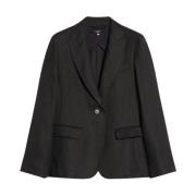 Linnen Blazer Max Mara Weekend , Black , Dames