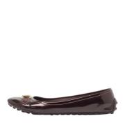 Pre-owned Leather flats Louis Vuitton Vintage , Red , Dames