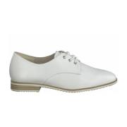 Witte Lage Hak Veterschoenen Tamaris , White , Dames