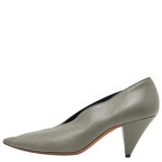 Pre-owned Leather heels Celine Vintage , Gray , Dames