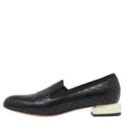 Pre-owned Leather flats Chanel Vintage , Black , Dames