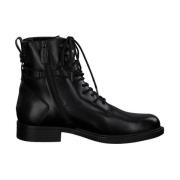 Lage Hak Zwarte Enkellaarsjes Tamaris , Black , Dames