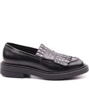 Zwarte Fringe Loafers Carmens , Black , Dames