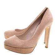 Pre-owned Suede heels Miu Miu Pre-owned , Beige , Dames