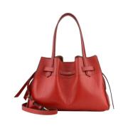 Rode handtas met drie compartimenten Pourchet Paris , Red , Dames