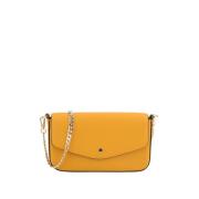 Stijlvolle Safran Clutch Tas Pourchet Paris , Yellow , Dames