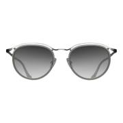 Brushed Silver Matte Grey Crystal Sunglasses Matsuda , Gray , Unisex