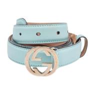 Pre-owned Leather belts Gucci Vintage , Green , Dames