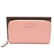 Pre-owned Leather wallets Gucci Vintage , Pink , Dames