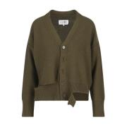 Groene V-hals Cardigan Sweater MM6 Maison Margiela , Green , Dames