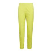 Slim-Fit Poplin Stretch Broek Maliparmi , Yellow , Dames