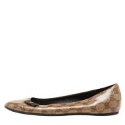 Pre-owned Coated canvas flats Gucci Vintage , Brown , Dames