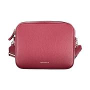 Roze Leren Handtas met Ritssluiting Coccinelle , Pink , Dames