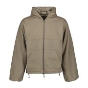 Katoenen Hoodie met Rits Dior , Beige , Heren